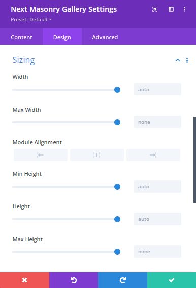 Disgn - Sizing - DiviEssential