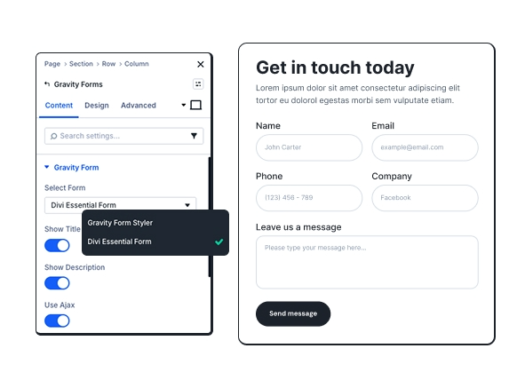 Divi Essential Extension back to top Hero