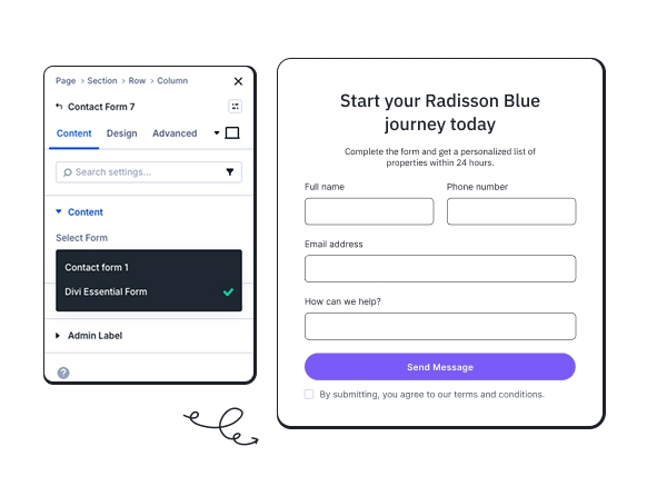 Contact form 7 - Hero image