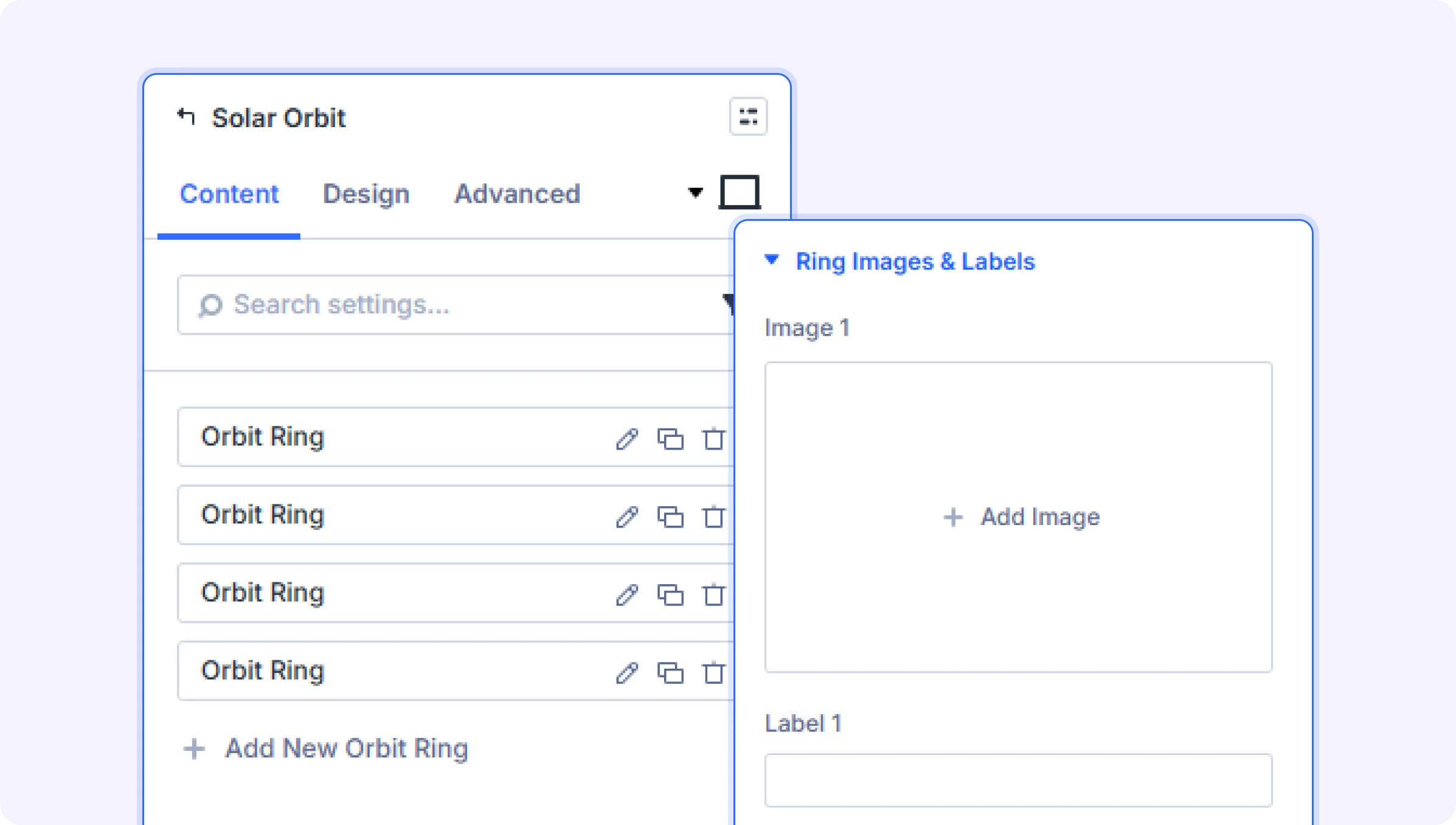 Divi Solar Orbit - content Divi Solar Orbit