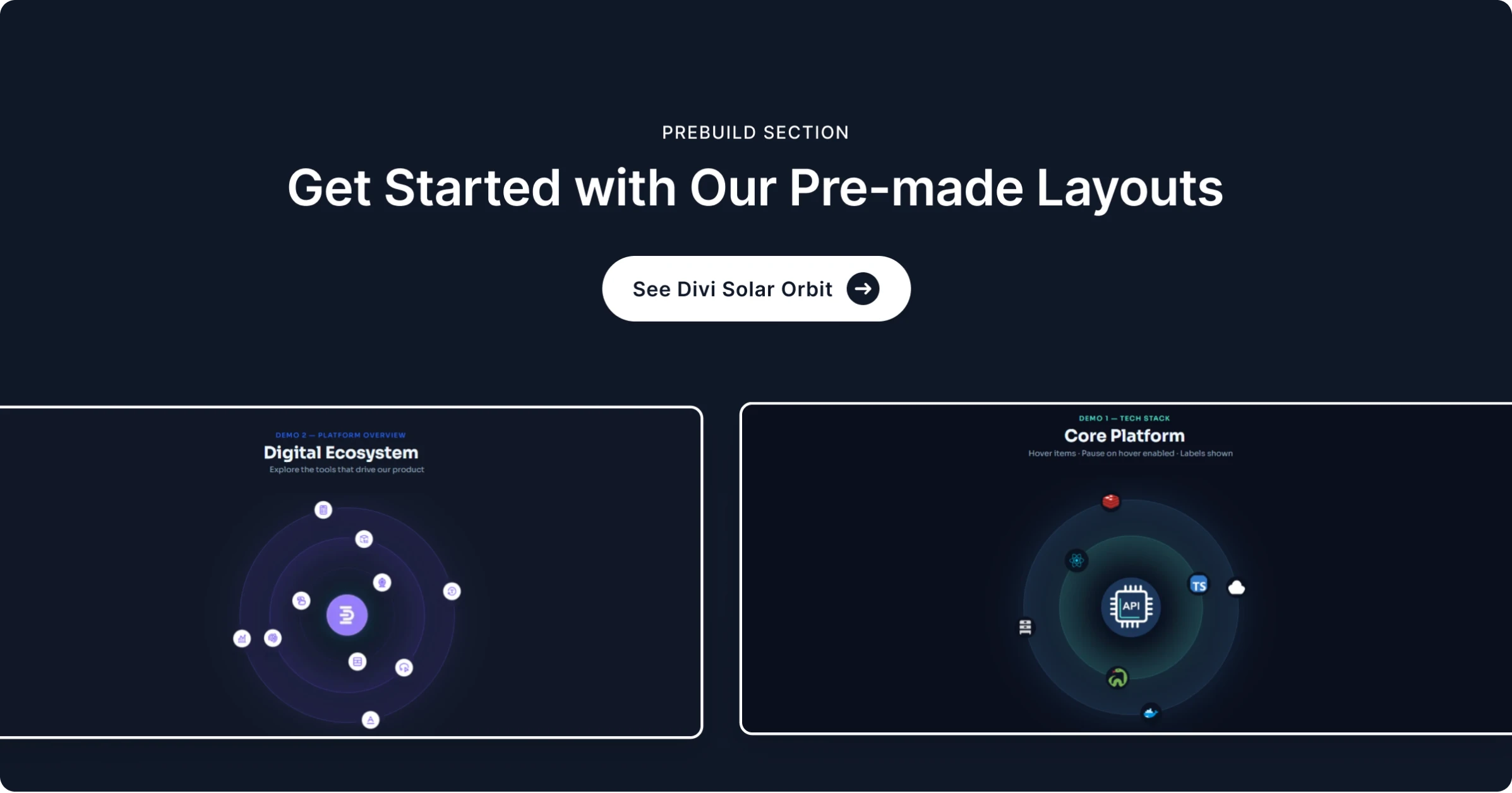 Divi Solar Orbit - demo Divi Solar Orbit