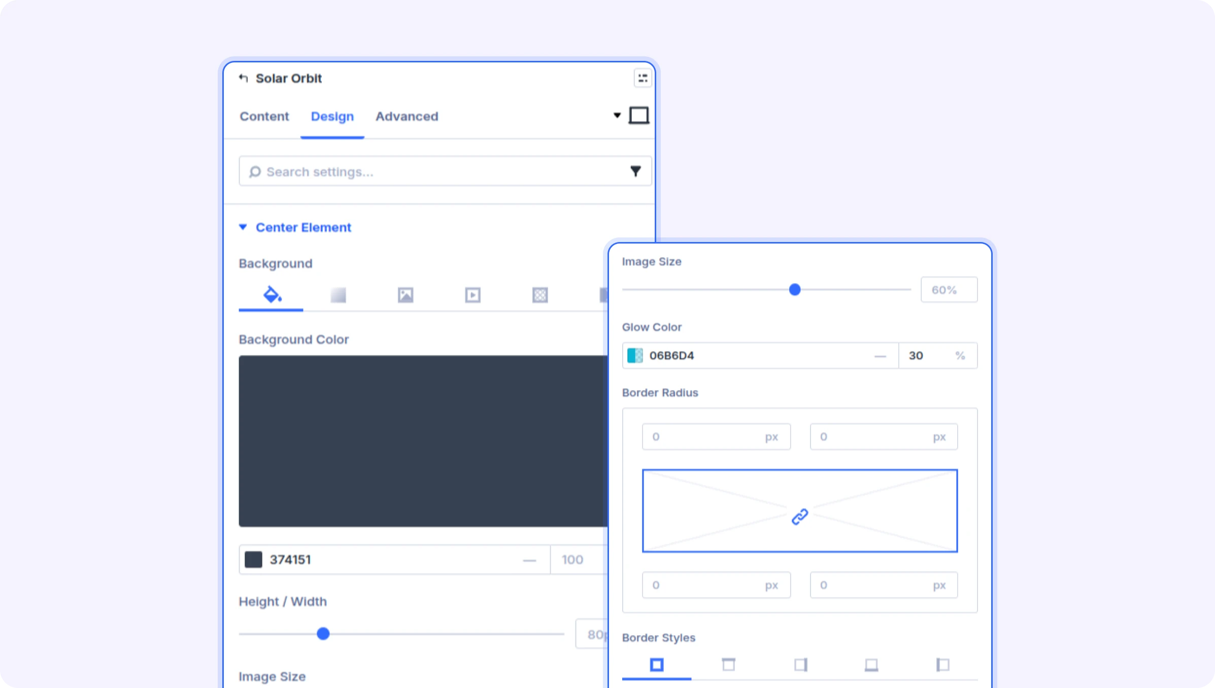 Divi Solar Orbit - design Divi Solar Orbit