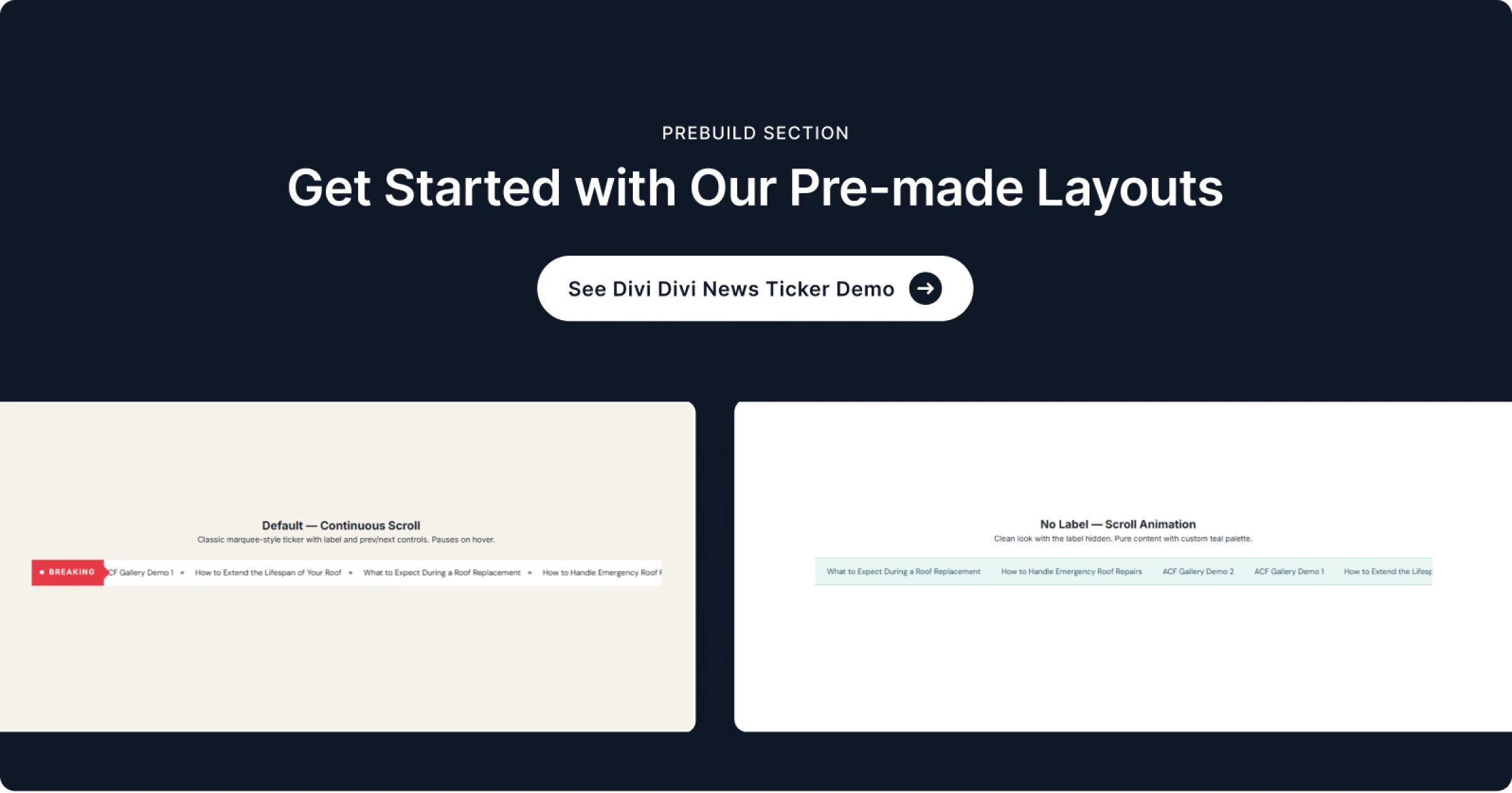 Divi News Ticker