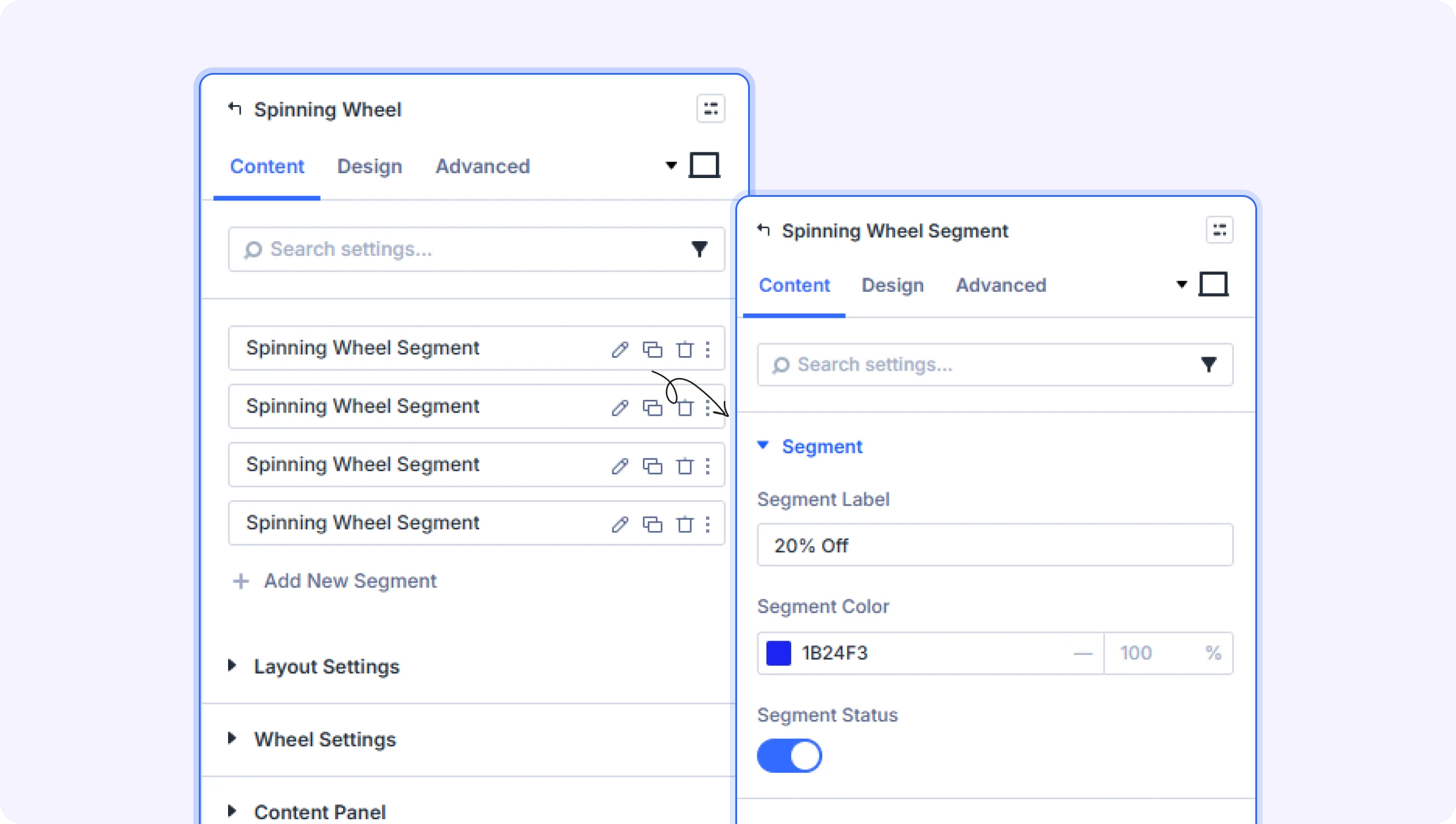 Divi Spinning Wheel-child-segment Divi Spinning Wheel