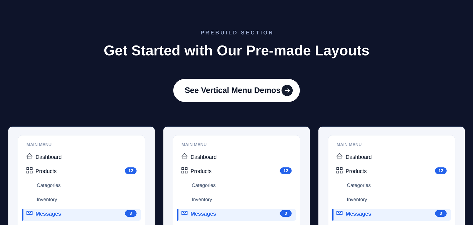 Vertical Menu